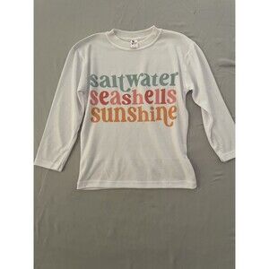 Laughing Giraffe Shirt Boys Size 5T White Long Sleeve Saltwater Seashells Sun